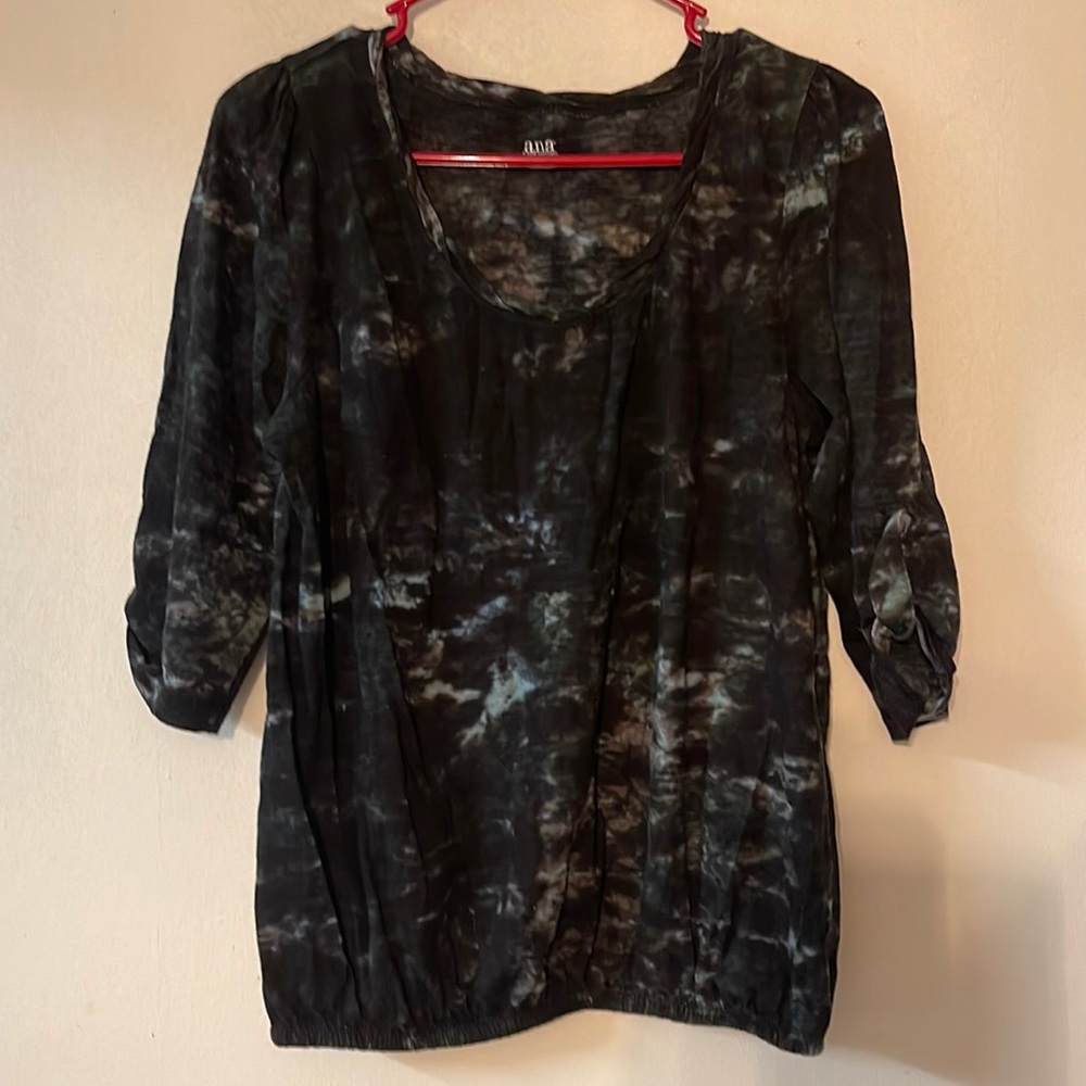 Women’s Tie Dye Top with 3/4 Sleeves - Size L